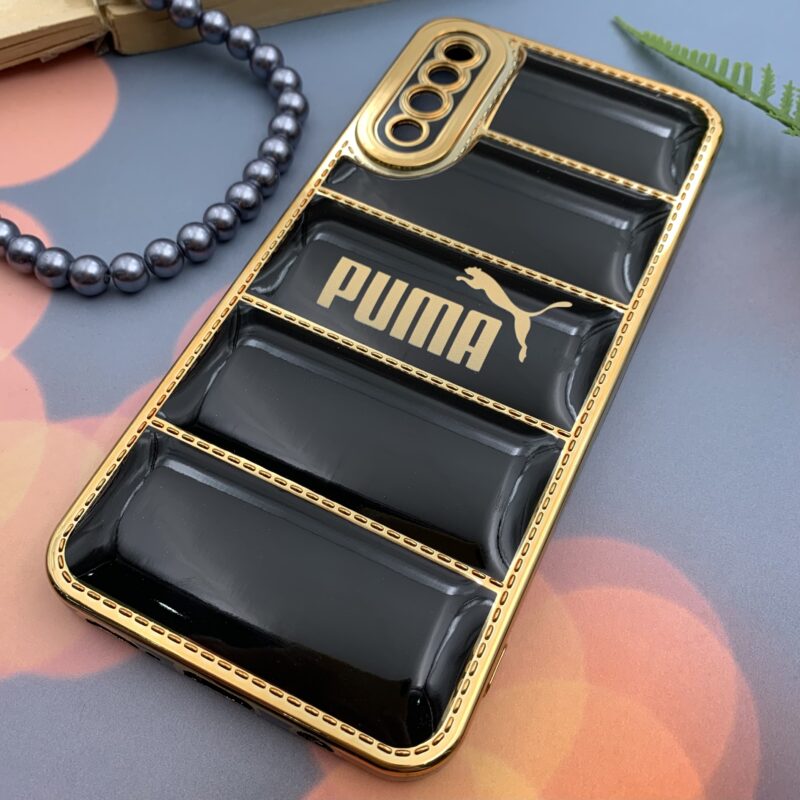 قاب گوشی Galaxy A30S / Galaxy A50S / Galaxy A50 سامسونگ پافری My Case مشکی طرح دوخت Gold line پوما Puma محافظ لنز دار کد 23094 - Image 2
