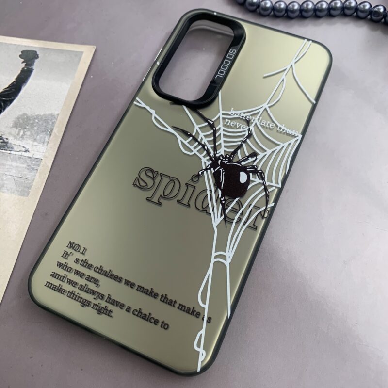 قاب گوشی Galaxy A35 سامسونگ SO COOL اورجینال دور سیلیکونی کرومی طرح Spider کد 26770 - Image 2