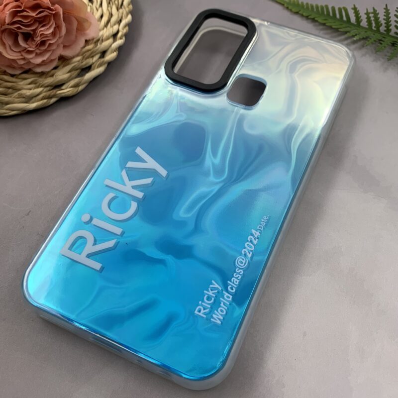 قاب گوشی Redmi Note 8 / Redmi Note 8 2021 شیائومی Ricky اورجینال دور سیلیکونی طرح موج سه بعدی آبی کد 33373 - Image 2