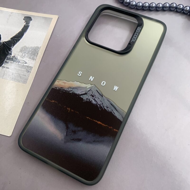 قاب گوشی Redmi 10C / Redmi 10 Power / Poco C40 شیائومی SO COOL اورجینال دور سیلیکونی کرومی طرح کوه Snow کد 33787 - Image 2