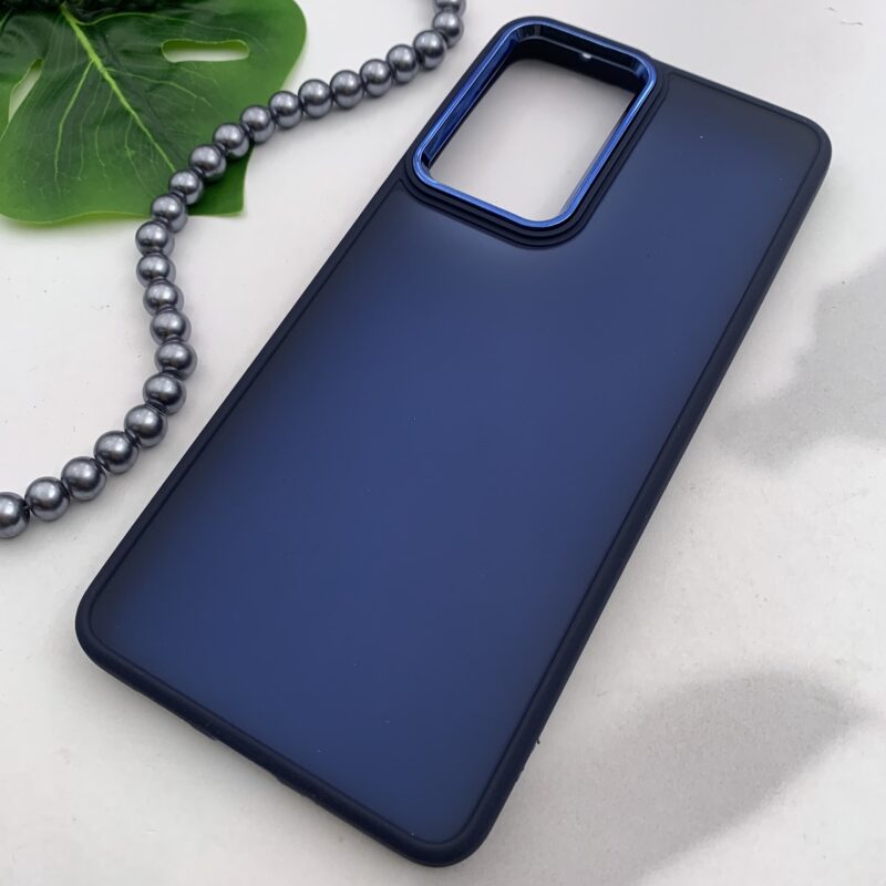 قاب گوشی Galaxy A73 سامسونگ پشت مات دور سیلیکونی لنز متال آیرون سرمه ای کد 35201 - Image 2
