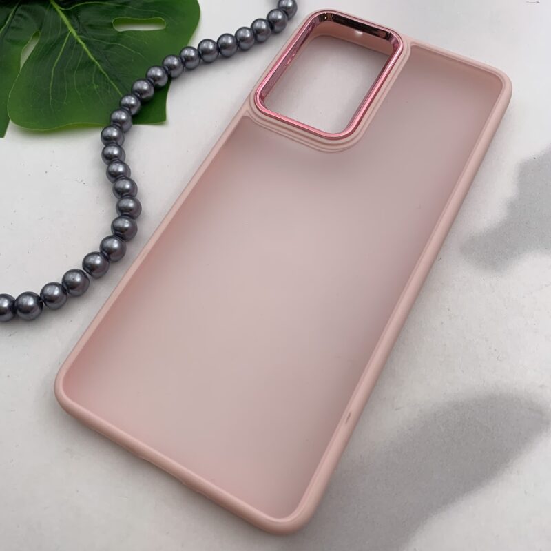 قاب گوشی Galaxy A73 سامسونگ پشت مات دور سیلیکونی لنز متال آیرون گلبهی کد 37198 - Image 2