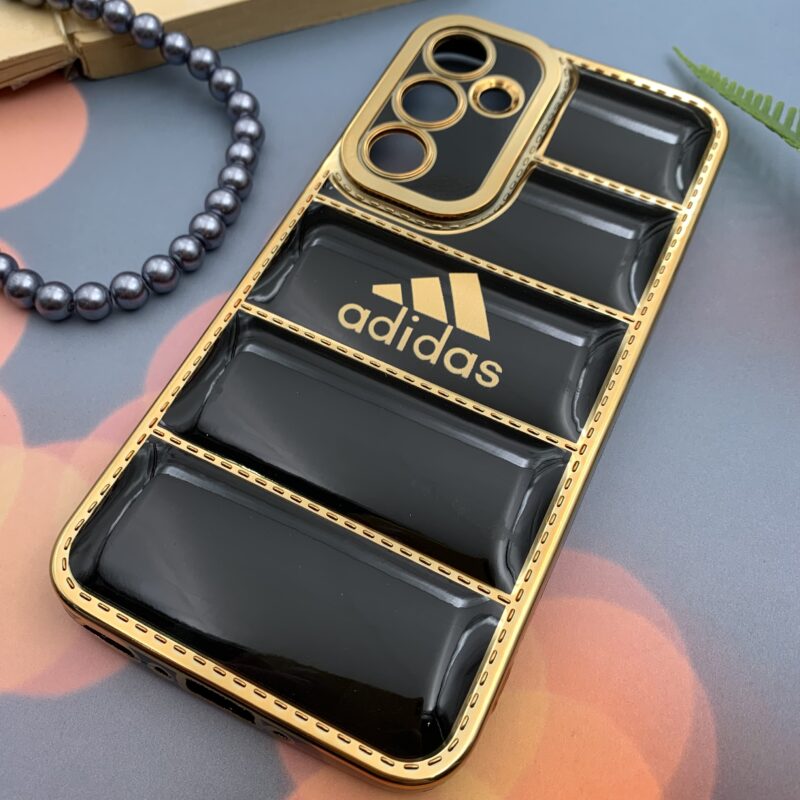 قاب گوشی Galaxy A35 سامسونگ پافری My Case مشکی طرح دوخت Gold line آدیداس Adidas محافظ لنز دار کد 39111 - Image 2