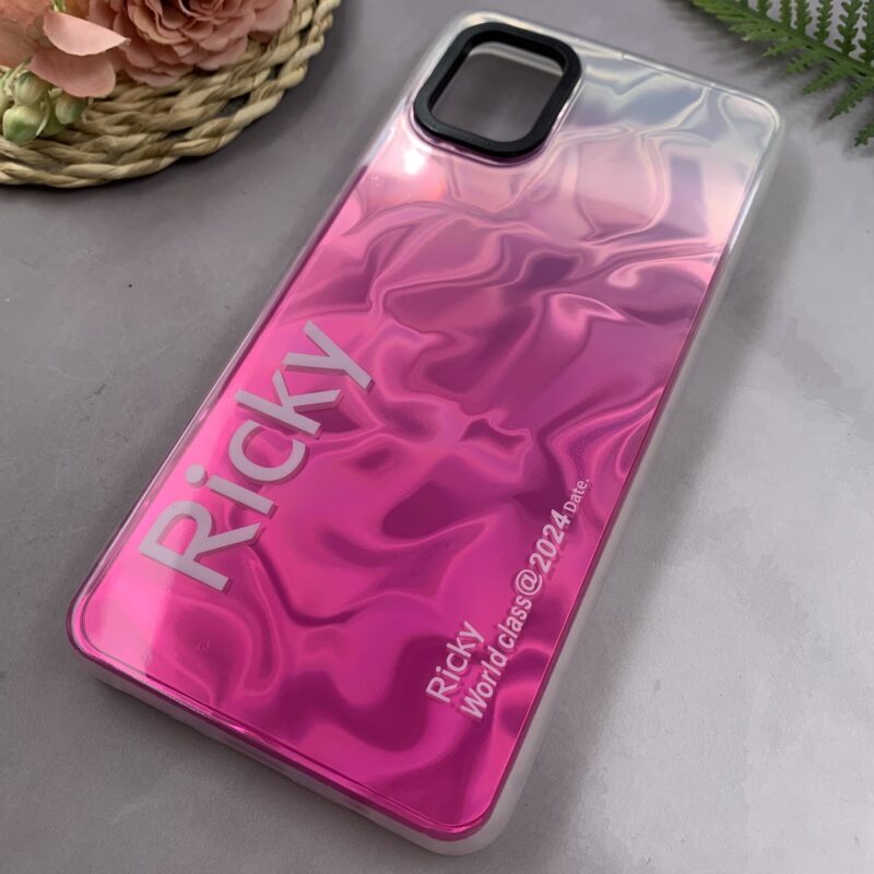 قاب گوشی Galaxy A51 سامسونگ Ricky اورجینال دور سیلیکونی طرح موج سه بعدی سرخابی کد 41194 - Image 2