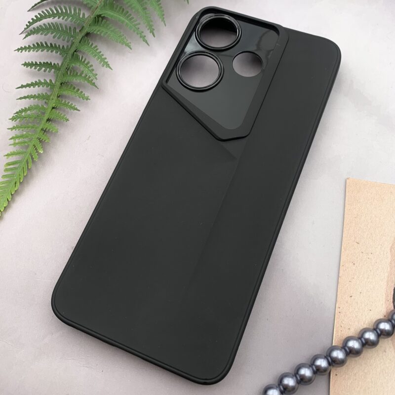 قاب گوشی Redmi 13 / Redmi 13x / Poco M6 4G شیائومی سیلیکونی New Sport Design برجسته محافظ لنزدار مشکی کد 41460 - Image 2