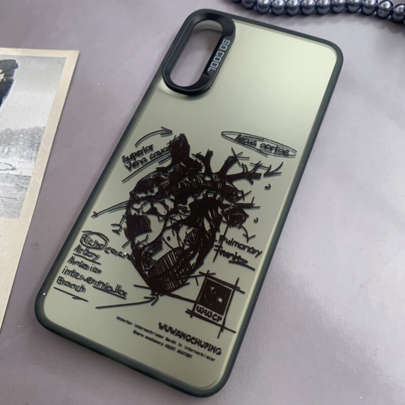 قاب گوشی Galaxy A30S / Galaxy A50S / Galaxy A50 سامسونگ SO COOL اورجینال دور سیلیکونی کرومی طرح قلب Heart کد 43700 - Image 2