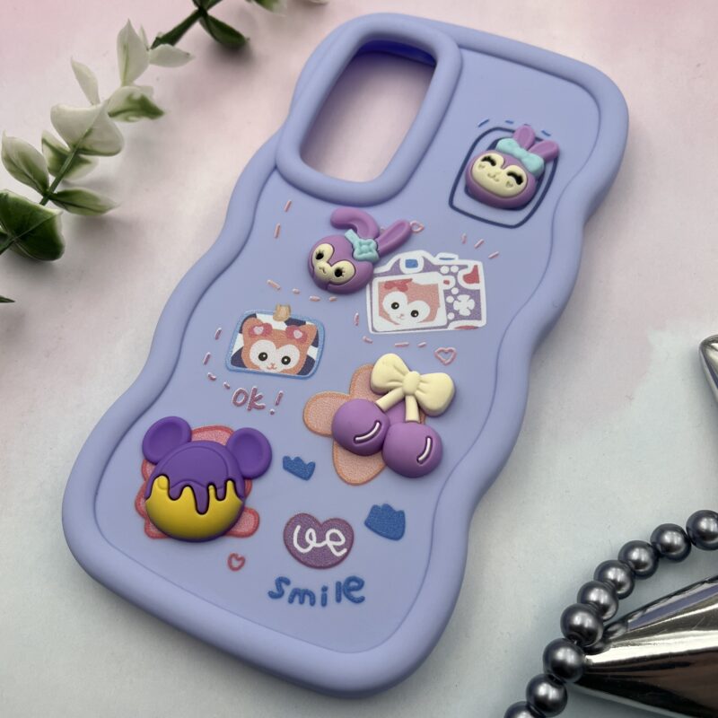 قاب گوشی Galaxy A35 سامسونگ سیلیکونی عروسکی برجسته سه بعدی طرح فانتزی یاسی کد 44667 - Image 2