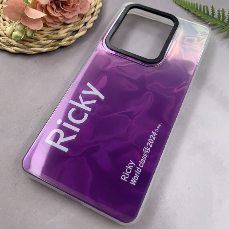 قاب گوشی Redmi Note 13 Pro 4G / Poco M6 Pro 4G شیائومی Ricky اورجینال دور سیلیکونی طرح موج سه بعدی بنفش کد 46168 - Image 2