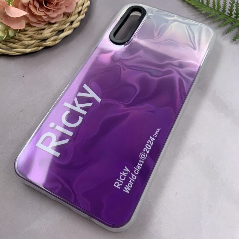 قاب گوشی Galaxy A30S / Galaxy A50S / Galaxy A50 سامسونگ Ricky اورجینال دور سیلیکونی طرح موج سه بعدی بنفش کد 50446 - Image 2
