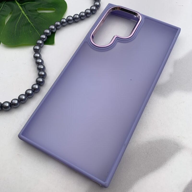 قاب گوشی Galaxy S22 Ultra سامسونگ پشت مات دور سیلیکونی لنز متال آیرون یاسی کد 51048 - Image 2