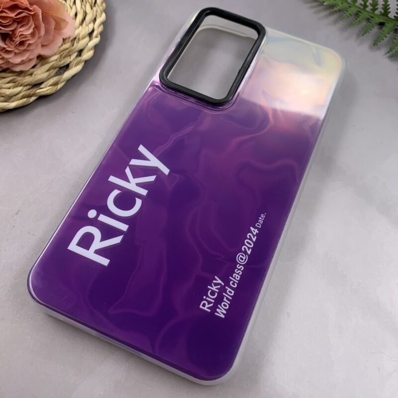 قاب گوشی Galaxy A55 سامسونگ Ricky اورجینال دور سیلیکونی طرح موج سه بعدی بنفش کد 51085 - Image 2
