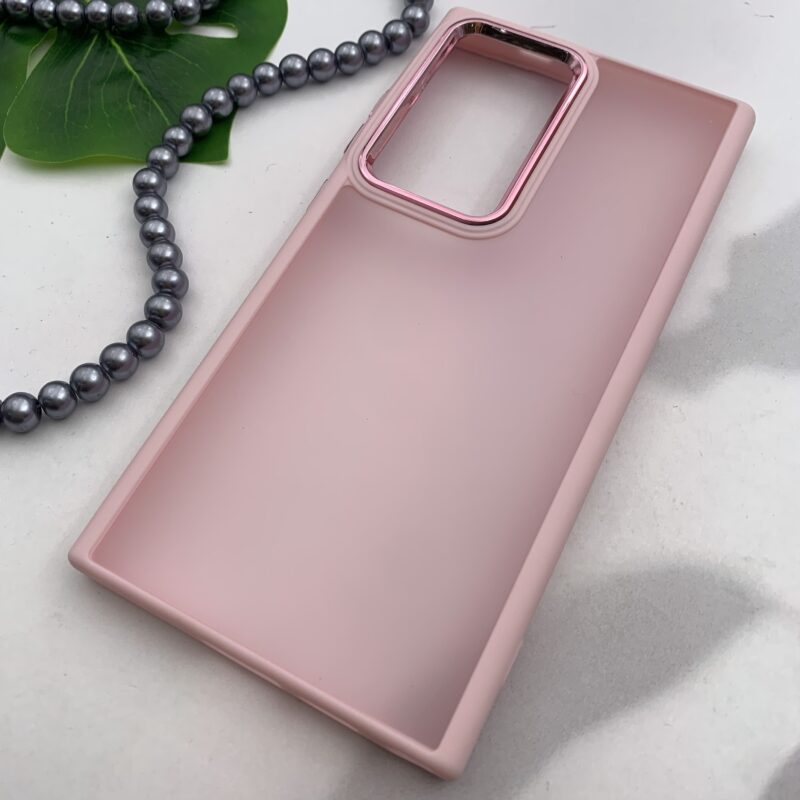 قاب گوشی Galaxy S24 Ultra سامسونگ پشت مات دور سیلیکونی لنز متال آیرون گلبهی کد 51339 - Image 2