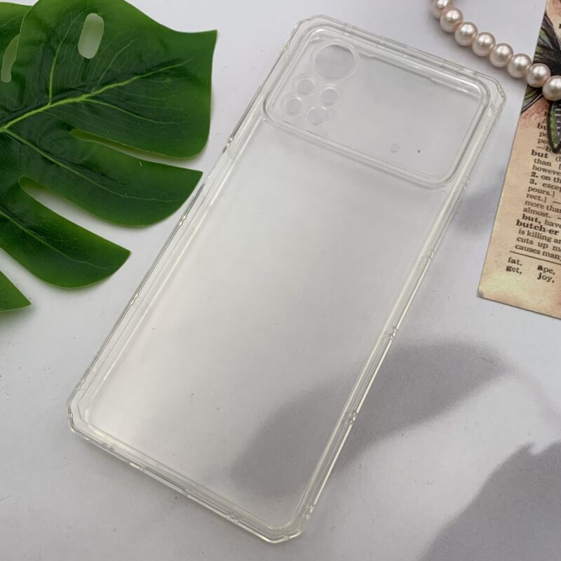 قاب گوشی Poco X4 Pro 5G شیائومی ژله ای شفاف بی رنگ Space ایربگ دار کپسولی محافظ لنز دار کد 59375 - Image 2