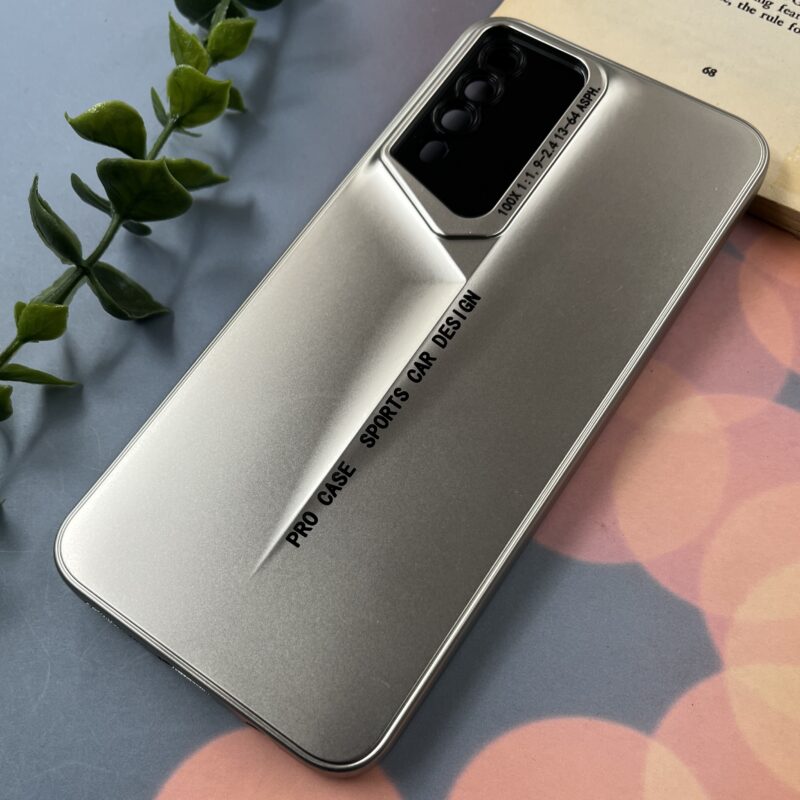 قاب گوشی Galaxy A30S / Galaxy A50S / Galaxy A50 سامسونگ Sport Design برجسته متالیک محافظ لنزدار نقره ای کد 61240 - Image 2