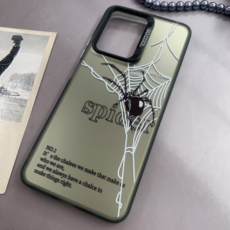 قاب گوشی Redmi Note 12 4G شیائومی SO COOL اورجینال دور سیلیکونی کرومی طرح Spider کد 74044 - Image 2