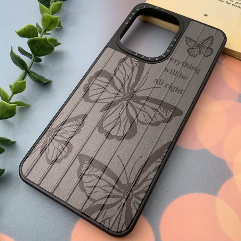 قاب گوشی Redmi 13C / Poco C65 شیائومی Casetify کرکره ای دور سیلیکونی برجسته طرح پروانه کد 74854 - Image 2