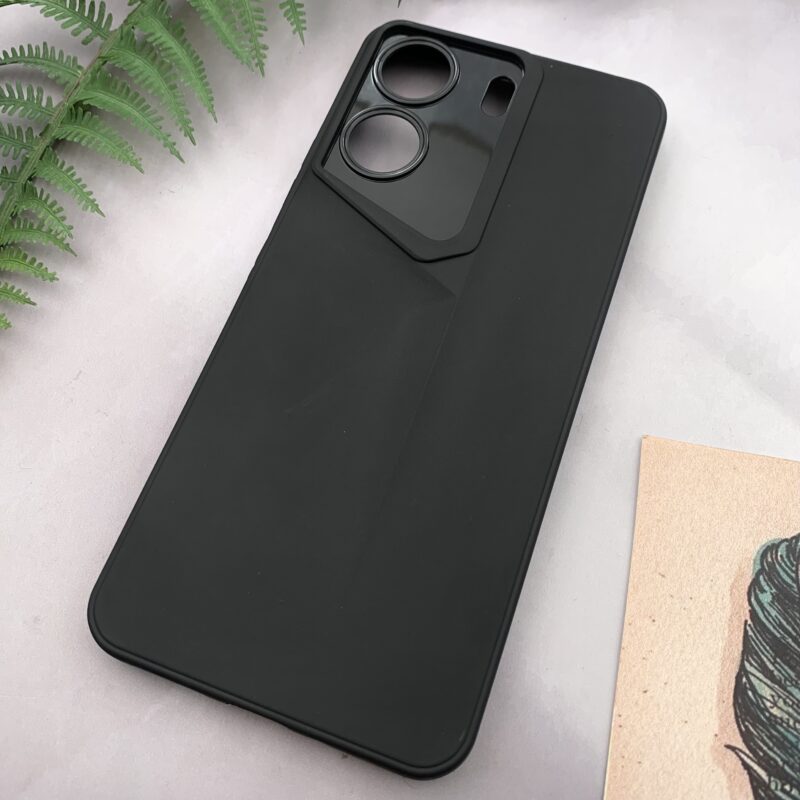 قاب گوشی Redmi 13C / Poco C65 شیائومی سیلیکونی New Sport Design برجسته محافظ لنزدار مشکی کد 76489 - Image 2