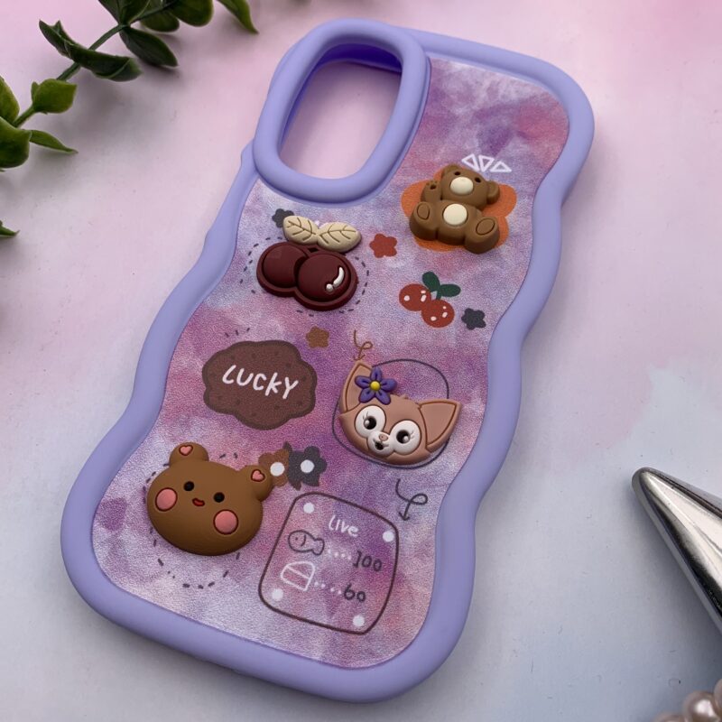 قاب گوشی Galaxy A15 سامسونگ سیلیکونی عروسکی برجسته سه بعدی طرح فانتزی یاسی کد 77142 - Image 2