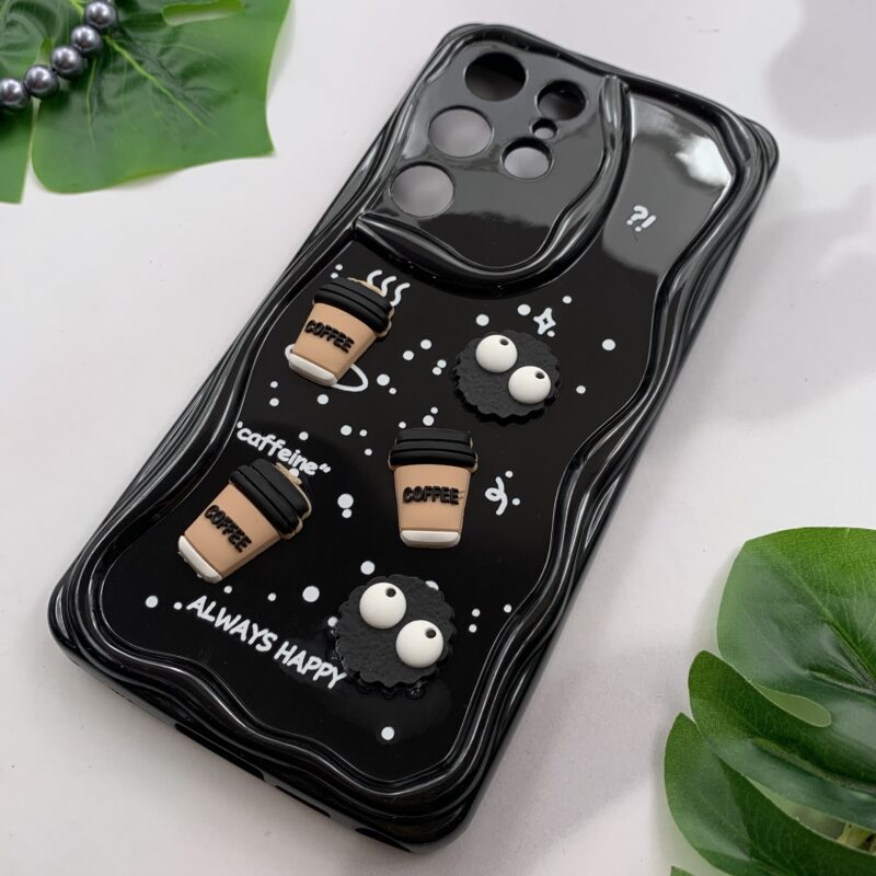 قاب گوشی Galaxy S23 Ultra سامسونگ سیلیکونی عروسکی برجسته محافظ لنز دار مشکی کد 78009 - Image 2