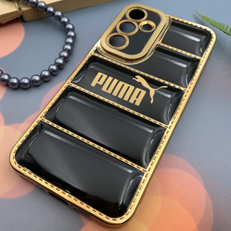 قاب گوشی Galaxy A35 سامسونگ پافری My Case مشکی طرح دوخت Gold line پوما Puma محافظ لنز دار کد 78333 - Image 2