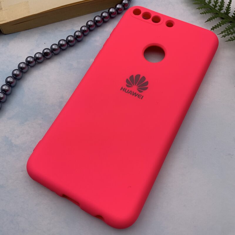قاب گوشی Y7 Prime 2018 / Honor 7C هوآوی سیلیکونی های کپی محافظ لنز دار سرخابی کد 78854 - Image 2