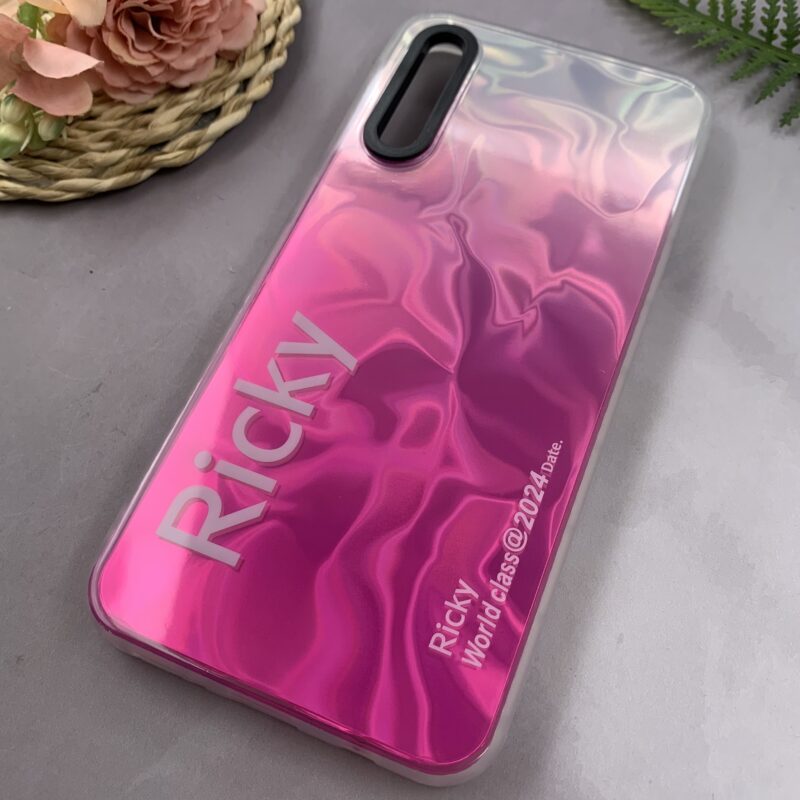 قاب گوشی Galaxy A30S / Galaxy A50S / Galaxy A50 سامسونگ Ricky اورجینال دور سیلیکونی طرح موج سه بعدی سرخابی کد 86104 - Image 2