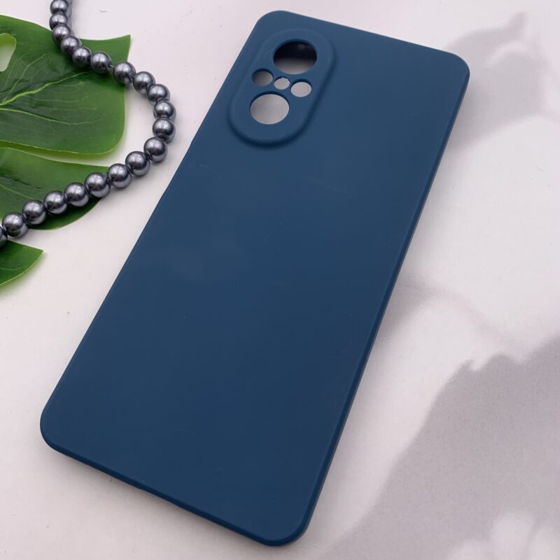 قاب گوشی Huawei Nova 9 SE هوآوی سیلیکونی TPU داخل پارچه ای محافظ لنز دار سرمه ای کد 86652 - Image 2
