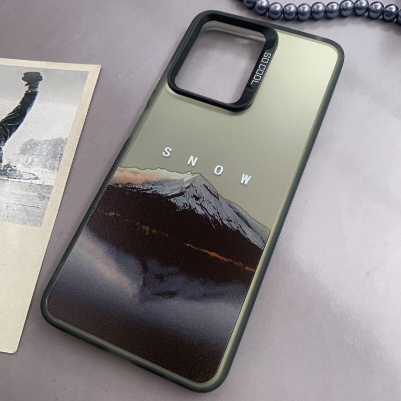قاب گوشی Redmi Note 12 4G شیائومی SO COOL اورجینال دور سیلیکونی کرومی طرح کوه Snow کد 87312 - Image 2
