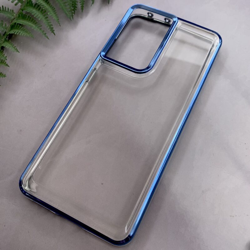 قاب گوشی Galaxy S21 Ultra سامسونگ Fashion Case اورجینال شفاف لنز متال آبی کد 96288 - Image 2