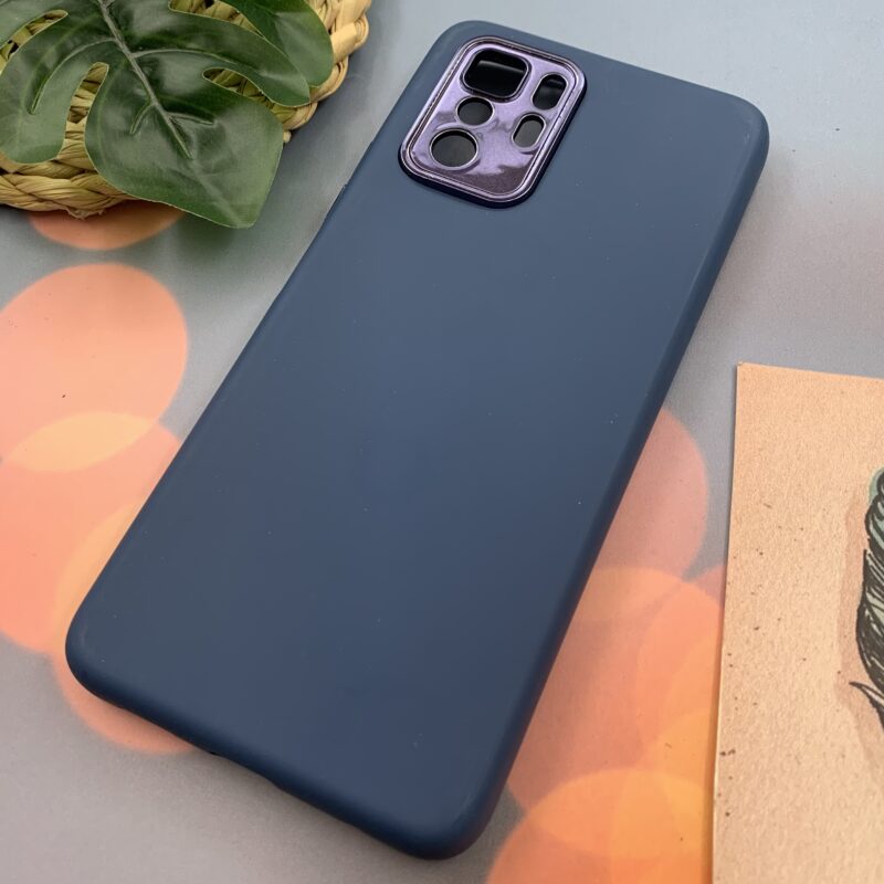 قاب گوشی Poco X3 GT / Redmi Note 10 Pro 5G شیائومی متال کیس لنز کرومی سیلیکونی محافظ لنز دار سرمه ای کد 97331 - Image 2