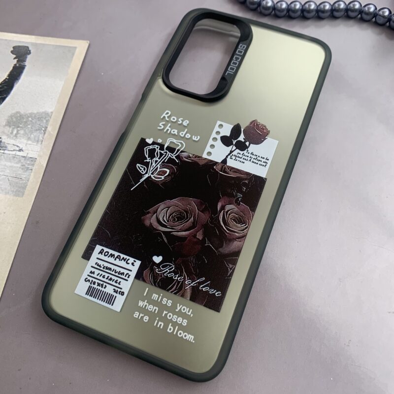 قاب گوشی Redmi Note 11 4G / Redmi Note 11S شیائومی SO COOL اورجینال دور سیلیکونی کرومی طرح رز قرمز Rose کد 97564 - Image 2