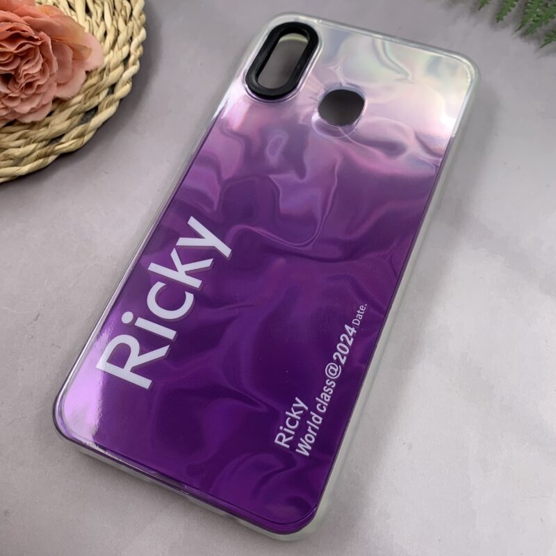 قاب گوشی Galaxy A20 / Galaxy A30 سامسونگ Ricky اورجینال دور سیلیکونی طرح موج سه بعدی بنفش کد 97833 - Image 2