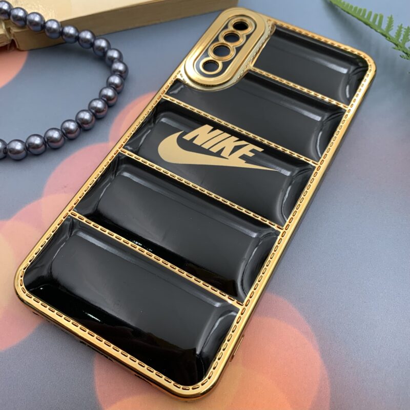قاب گوشی Galaxy A30S / Galaxy A50S / Galaxy A50 سامسونگ پافری My Case مشکی طرح دوخت Gold line نایک Nike محافظ لنز دار کد 97842 - Image 2