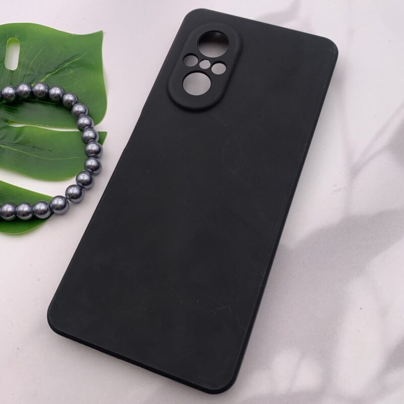 قاب گوشی Huawei Nova 9 SE هوآوی سیلیکونی TPU داخل پارچه ای محافظ لنز دار مشکی کد 98582 - Image 2