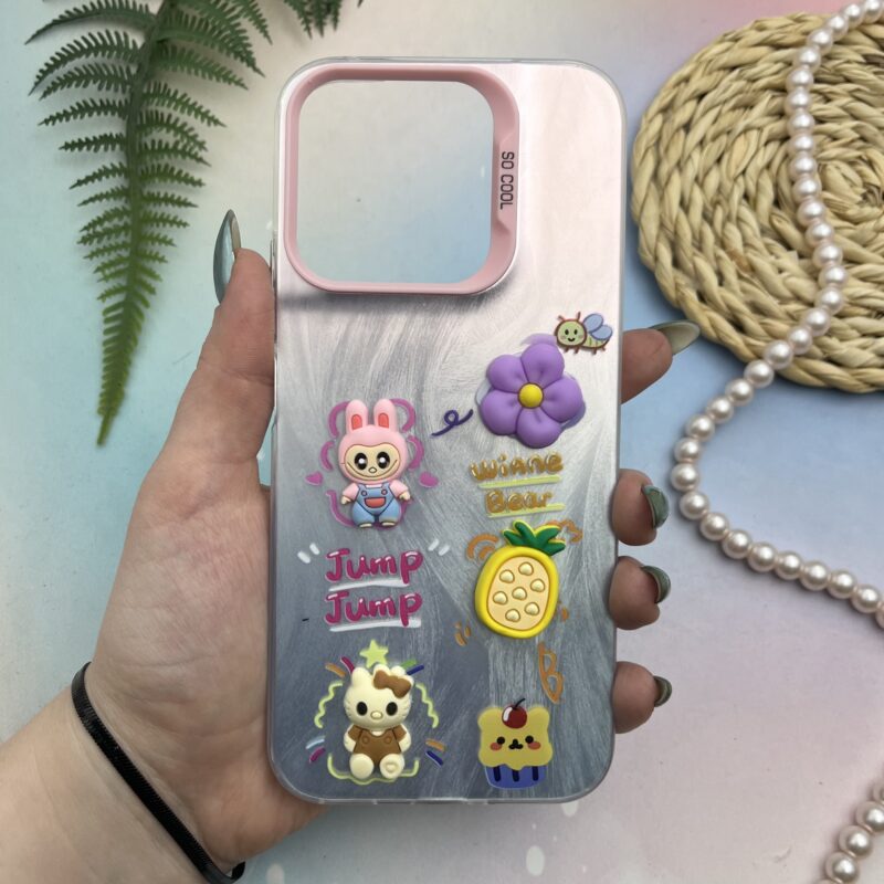 قاب گوشی Honor X8B آنر SO COOL اطلسی اورجینال عروسکی برجسته متال کد 10836