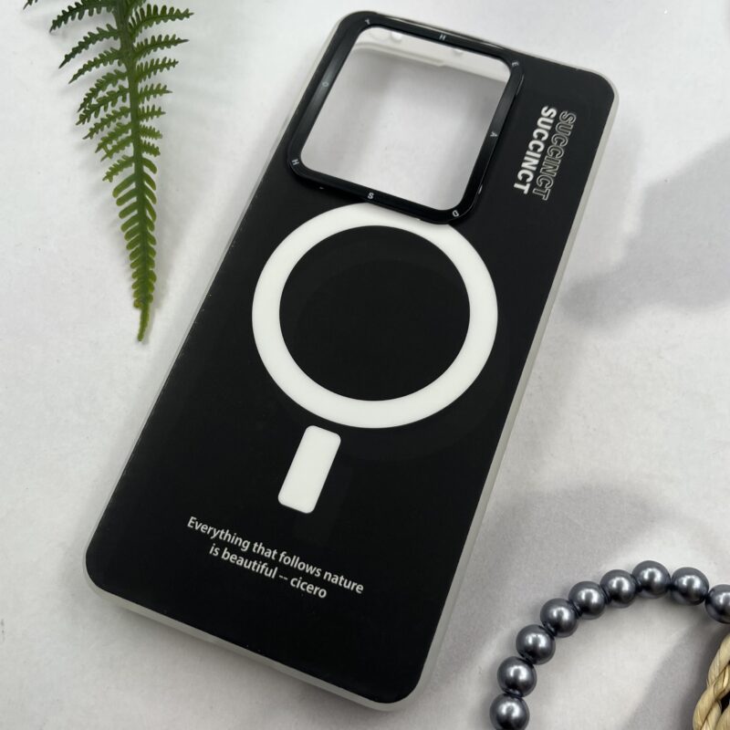 قاب گوشی Redmi Note 13 Pro 5G / Poco X6 شیائومی SUCCINCT طرح مگ سیف Magsafe مشکی کد 10904 - Image 2