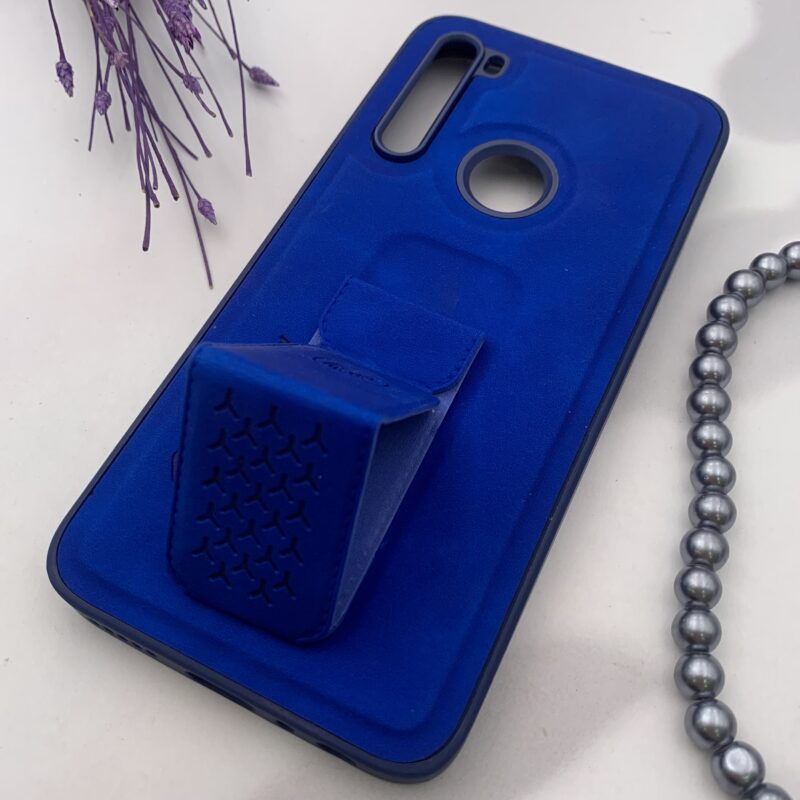 قاب گوشی Redmi Note 8 / Redmi Note 8 2021 شیائومی چرمی دوخت دار کلاسیک اورجینال NILLKIN استند شو آبی کد 12023 - Image 2