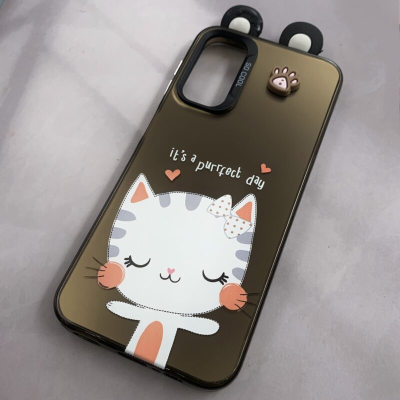 قاب گوشی Galaxy A14 سامسونگ SO COOL اورجینال عروسکی برجسته گوش دار گربه متال کد 15689 - Image 2