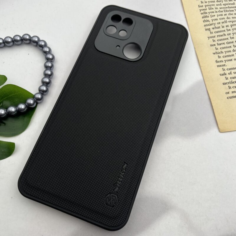 قاب گوشی Redmi 10C / Redmi 10 Power / Poco C40 شیائومی نیلکین NILLKIN سوزنی چرمی محافظ لنز دار مشکی کد 16130 - Image 2
