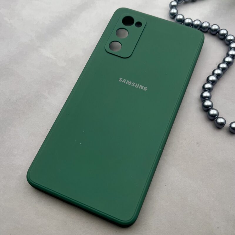 قاب گوشی Galaxy S20 FE سامسونگ سیلیکونی های کپی طرح ساده سبز محافظ لنز دار کد 18252 - Image 2