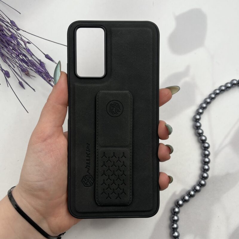 قاب گوشی Redmi Note 12S شیائومی چرمی دوخت دار کلاسیک اورجینال NILLKIN استند شو مشکی کد 19032