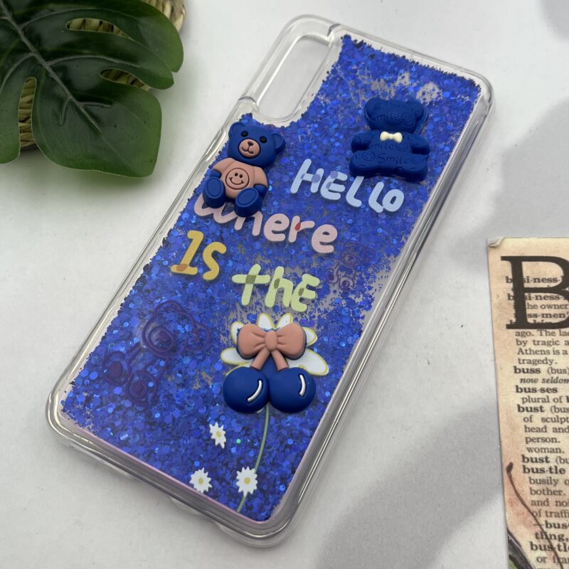 قاب گوشی Galaxy A30S / Galaxy A50S / Galaxy A50 سامسونگ آکواریومی شفاف اکلیلی عروسکی برجسته تدی کد 20573 - Image 2