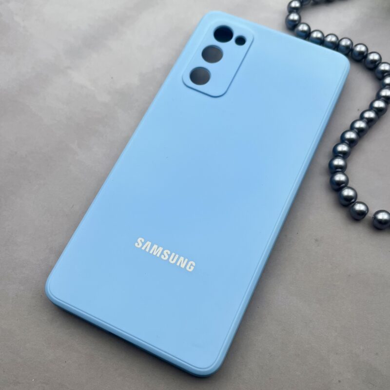قاب گوشی Galaxy S20 FE سامسونگ سیلیکونی های کپی طرح ساده آبی آسمانی محافظ لنز دار کد 22225 - Image 2