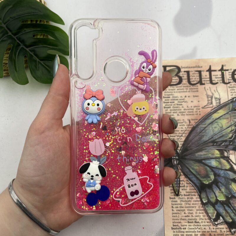 قاب گوشی Redmi Note 8 / Redmi Note 8 2021 شیائومی آکواریومی شفاف اکلیلی عروسکی برجسته خرگوش کد 23846