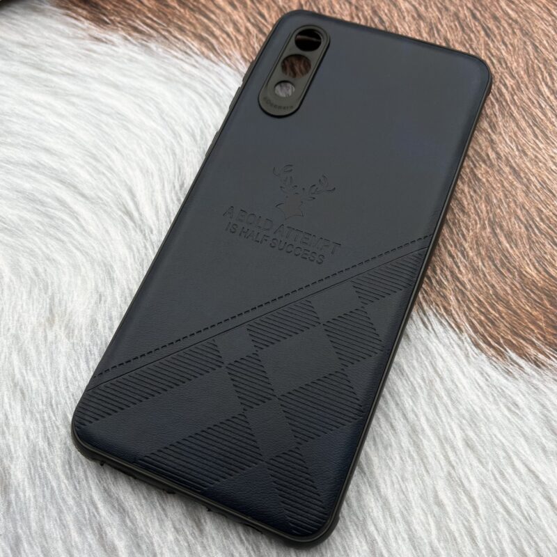 قاب گوشی Galaxy A02 سامسونگ چرمی ژله ای طرح گوزنی DEER ایربگ دار سرمه ای کد 23859 - Image 2