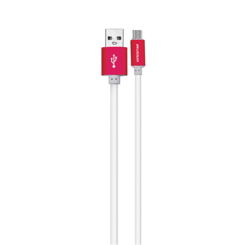 کابل شارژ اندروید Micro کینگ استار KingStar اورجینال مدل K66-A سفید قرمز 120cm کد 25884 - Image 2