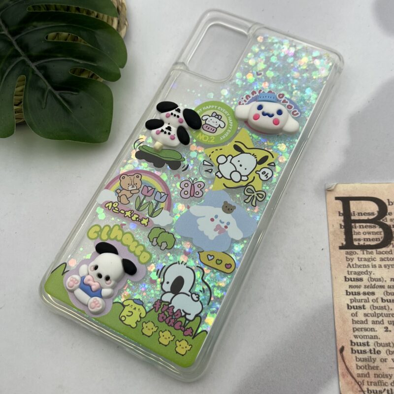قاب گوشی Galaxy A51 سامسونگ آکواریومی شفاف اکلیلی عروسکی برجسته COW کد 27648 - Image 2