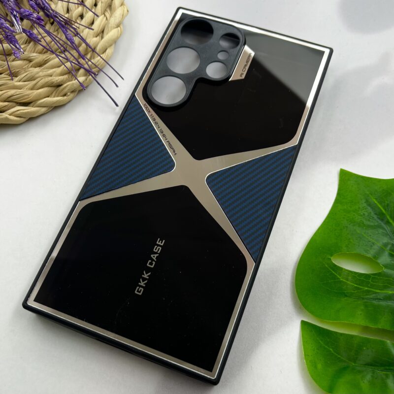 قاب گوشی Galaxy S24 Ultra سامسونگ GKK Case اورجینال آینه ای عنکبوتی PVD کربن محافظ لنز دار سرمه ای کد 35892 - Image 2