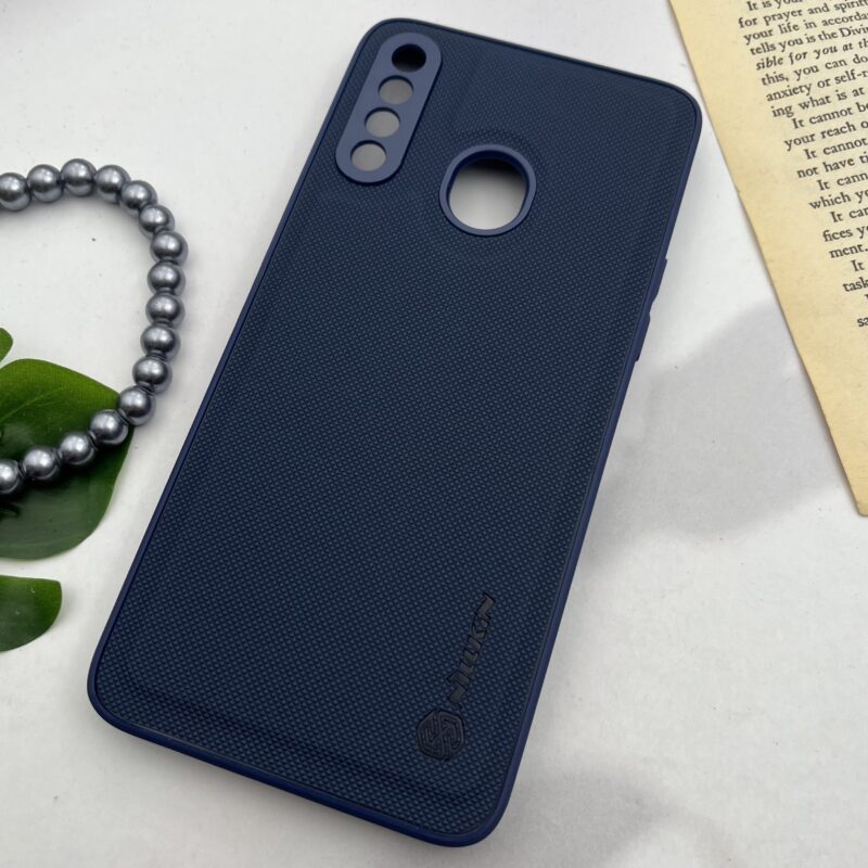قاب گوشی Galaxy A20S سامسونگ نیلکین NILLKIN سوزنی چرمی محافظ لنز دار سرمه ای کد 44731 - Image 2