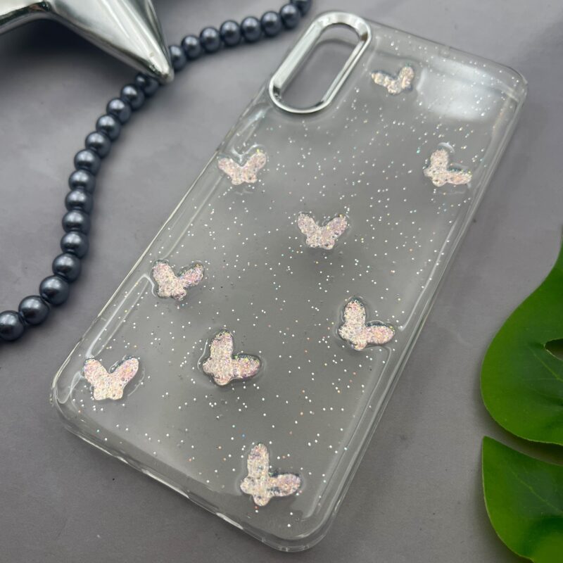 قاب گوشی Galaxy A30S / Galaxy A50S / Galaxy A50 سامسونگ رزینی لنز متال طرح اکلیلی پروانه برجسته کد 49692 - Image 2